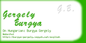 gergely burgya business card